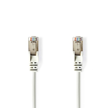 CAT6 Network Cable | RJ45 Male | RJ45 Male | U/UTP | 2.00 m | Round | PVC | White | Polybag