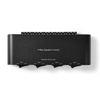 Speaker Control Switchbox | 4 port(s) | Terminal Screws | Speaker impedance: 4-16 Ohm | Maximum load per channel: 200 W | Aluminium | Black