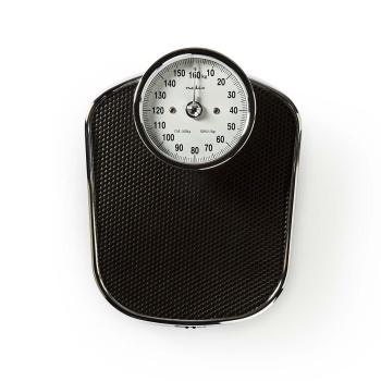 Personal Scale | Analog | Black | Rubber | Anti slip weighing platform | Maximum weighing capacity: 160 kg