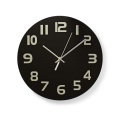 Wall Clock | Diameter: 300 mm | Glass | Black
