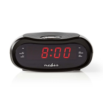 Digital Alarm Clock Radio | LED Display | Time projection | AM / FM | Snooze function | Sleep timer | Number of alarms: 2 | Black