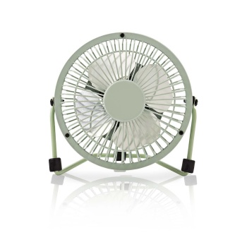 Table Fan | Usb Powered | Diameter: 100 Mm | 3 W | 1-speed | Green