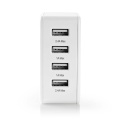 Wall Charger | 24 W | Quick charge feature | 4x 2.4 A | Number of outputs: 4 | 4x USB-A | No Cable Included | Single Voltage Output