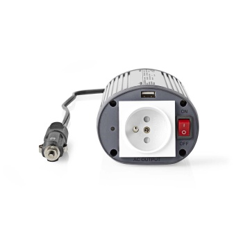 Power Inverter Modified Sine Wave | Input voltage: 12 V DC | Device power output connection(s): Type E (CEE 7/5) / USB-A | 230 V AC 50 Hz | 150 W | Peak power output: 300 W | Cigarette Lighter Plug | Silver