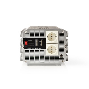 Power Inverter Modified Sine Wave | Input voltage: 24 V DC | Device power output connection(s): Type F (CEE 7/3) | 230 V AC 50 Hz | 2500 W | Peak power output: 5000 W | Screw Terminal | Silver
