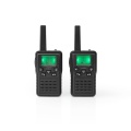 Walkie-Talkie Set | 2 Handsets | Up to 10 km | Frequency channels: 8 | PTT / VOX | up to 6 Hours | Charging base included | Headphone output | Black
