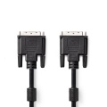 DVI Cable | DVI-D 24+1-Pin Male | DVI-D 24+1-Pin Male | 2560x1600 | Nickel Plated | 3.00 m | Straight | PVC | Black | Envelope