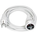 Quality plastic extension cord 3.00 m white H05VV-F 3G1.5 TYPE E