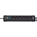 Premium-Line socket 6-way black 3.00 m H05VV-F 3G1.5 TYPE E