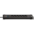 Premium-Line power strip with USB 6-way black 3.00 m H05VV-F 3G1.5 TYPE E