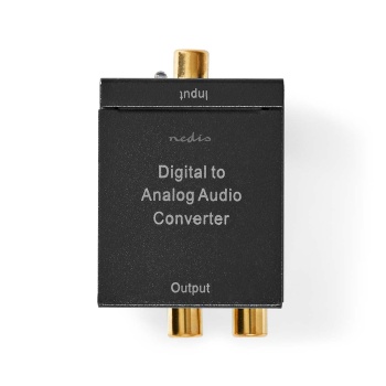 Digital Audio Converter | 1-way | Connection input: 1x Digital RCA / 1x TosLink | Connection output: 1x (2x RCA) / 1x 3.5 mm | Automatic | Integrated amplifier | Black