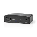 Digital Audio Switch | 4-way | Connection input: DC Power / 4x TosLink | Connection output: TosLink Female | Manual / Push Button / Remote Control | Metal | Black