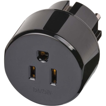 Travel Adapter Usa/japan-to-europe Earthed
