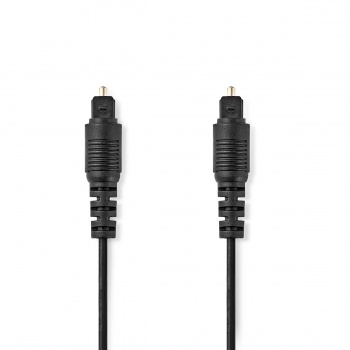 Optical Audio Cable | TosLink Male | TosLink Male | 3.00 m | Round | PVC | Black | Label