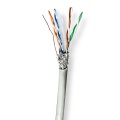 Network Cable Roll | CAT6 | Stranded | S/FTP | CCA | 305.0 m | Indoor | Round | PVC | Grey | Pull Box