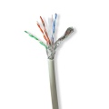 Network Cable Roll | CAT6 | Stranded | S/FTP | Bare Copper | 100.0 m | Indoor | Round | LSZH | Grey | Gift Box
