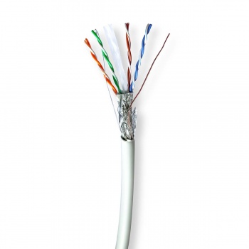 Network Cable Roll | CAT6 | Solid | S/FTP | Bare Copper | 305.0 m | Indoor | Round | LSZH | Grey | Gift Box