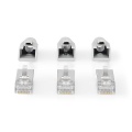 RJ45 Connector | RJ45 Pass Through | Solid/Stranded FTP CAT6a | Straight | Gold Plated | 10 pcs | PVC | Black / Grey / White | Box