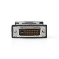 DVI Adapter | DVI-I 24+5-Pin Male | VGA Female | Nickel Plated | Straight | PVC | Black | Box