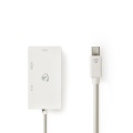 Mini DisplayPort Cable | DisplayPort 1.2 | Mini DisplayPort Male | DVI-D 24+1-Pin Female / HDMI™ Input / VGA Female | 21.6 Gbps | Nickel Plated | 0.20 m | Round | PVC | White | Blister