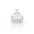 RJ45 Connector | Male | Solid UTP CAT6 | Straight | Gold Plated | 10 pcs | PVC | Transparent | Box
