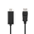 DisplayPort Cable | DisplayPort Male | HDMI™ Connector | 1080p | Nickel Plated | 1.00 m | Round | PVC | Black | Label