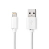 Lightning Cable | USB 2.0 | Apple Lightning 8-Pin | USB-A Male | 480 Mbps | Nickel Plated | 1.00 m | Round | PVC | White | Label