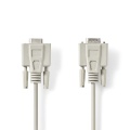 Serial Cable | D-SUB 9-Pin Male | D-SUB 9-Pin Female | Nickel Plated | 3.00 m | Round | PVC | Ivory | Label