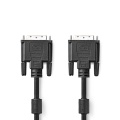DVI Cable | DVI-D 24+1-Pin Male | DVI-D 24+1-Pin Male | 2560x1600 | Nickel Plated | 10.0 m | Straight | PVC | Black | Polybag