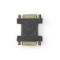 DVI Adapter | DVI-I 24+5-Pin Female | DVI-I 24+5-Pin Female | Nickel Plated | Straight | PVC | Black | Polybag
