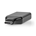 USB-C™ Adapter | USB 3.2 Gen 1 | USB-C™ Male | DisplayPort Female | 4K@60Hz | Round | Nickel Plated | Black / Grey | Envelope