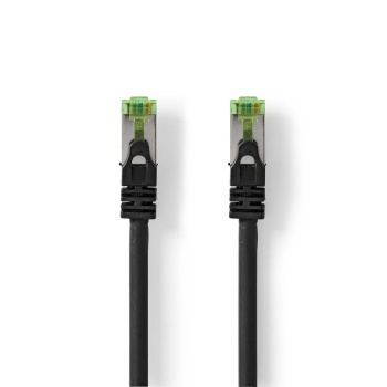 CAT7 Network Cable | S/FTP | RJ45 Male | RJ45 Male | 3.00 m | Snagless | Round | LSZH | Black | Envelope