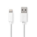 Lightning Cable | USB 2.0 | Apple Lightning 8-Pin | USB-A Male | 480 Mbps | Nickel Plated | 2.00 m | Round | PVC | White | Tag