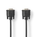 VGA Cable | VGA Male | VGA Male | Nickel Plated | Maximum resolution: 1024x768 | 2.00 m | Round | ABS | Black | Tag