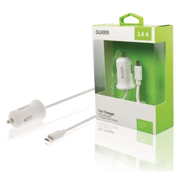 Car Charger 2.4 A Micro USB White