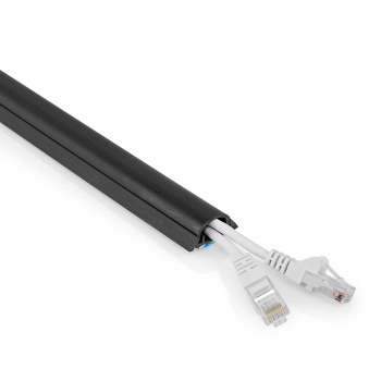Cable Management | Duct | 1 pcs | Maximum cable thickness: 12 mm | PVC | Black