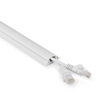 Cable Management | Duct | 1 pcs | Maximum cable thickness: 12 mm | PVC | White