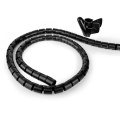 Cable Management | Spiral Sleeve | 1 pcs | Maximum cable thickness: 28 mm | PE | Black