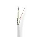 Coax Cable On Reel | Coax 12 | 75 Ohm | Double Shielded | ECA | 25.0 m | Coax | PVC | White | Gift Box