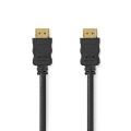 High Speed HDMI™ Cable with Ethernet | HDMI™ Connector | HDMI™ Connector | 4K@30Hz | ARC | 10.2 Gbps | 3.00 m | Round | PVC | Black | Label