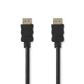 High Speed HDMI™ Cable with Ethernet | HDMI™ Connector | HDMI™ Connector | 4K@30Hz | ARC | 10.2 Gbps | 25.0 m | Round | PVC | Black | Label