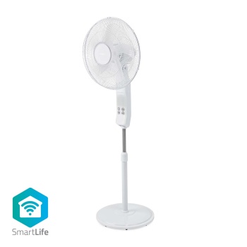 SmartLife Fan | Wi-Fi | 400 mm | Adjustable height | Rotates automatically | 3-Speed | Timer | Remote control | Android™ / IOS | White
