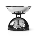Kitchen Scales | Analog | Stainless Steel | Removable Bowl | Black