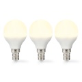 LED Bulb E14 | G45 | 4.9 W | 470 lm | 2700 K | Warm White | Frosted | 3 pcs