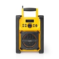 FM Radio | Jobsite Radio | FM | Battery Powered / Mains Powered | Digital | 15 W | Screen size: 2.2 " | Blue White Screen | Bluetooth® | IPX5 | Carrying handle | Black / Yellow