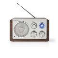 FM Radio | Table Design | FM | Mains Powered | Analogue | 15 W | Bluetooth® | Brown