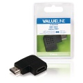 High Speed HDMI with Ethernet Adapter Angled Left HDMI Connector - HDMI Female Black