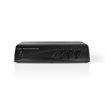 S-video Switch | 4 Port(s) | Connection Input: 4x Composite Video + S-video | Connection Output: 1x 3.5 Mm / 1x Composite Video | 1024x576 | Abs | Black