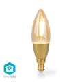 SmartLife LED Filament Bulb | Wi-Fi | E14 | 470 lm | 4.9 W | Warm White | 1800 - 3000 K | Glass | Android™ / IOS | Candle | 1 pcs