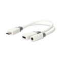USB-C™ Adapter | USB 2.0 | USB-C™ Male | USB-C™ Female / 3.5 mm Female | 0.10 m | Round | Gold Plated | PVC | White | Box